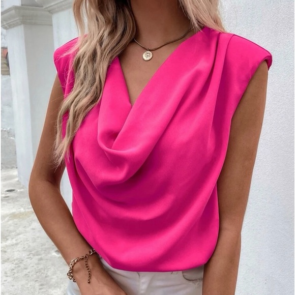 NWOT - Hot Pink Sleeveless Top - Size XL - Picture 3 of 3